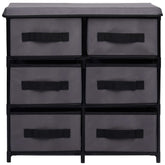 Gray Steel Storage Cabinet with 6 Drawers 21.7x11.4x21.7